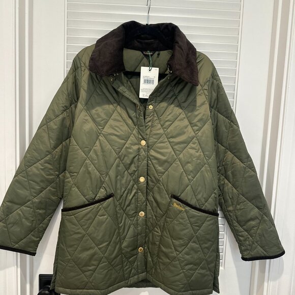 Barbour Modern Liddesdale Quilt Jacket - Olive - Size 10 - NWT! - Picture 1 of 14